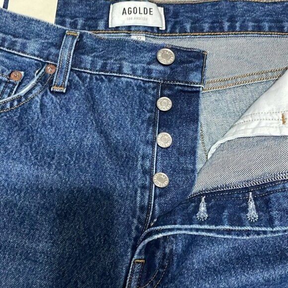Agolde High Rise Jean Shorts Size 32 New - Picture 4 of 6